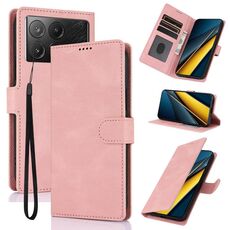 Per Redmi K70E Custodia per telefono in pelle di vitello con texture Fantasy Skin-feel (rosa)
