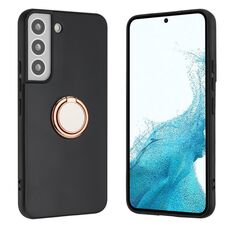 Per Samsung Galaxy S22+ 5G Custodia per telefono in TPU con supporto ad anello opaco (oro rosa)