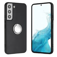 Per Samsung Galaxy S22+ 5G Custodia per telefono in TPU con supporto ad anello opaco (argento)