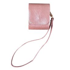 Per AirPods 1/2 Custodia antiurto in PU con texture in pelle di mucca (rosa)