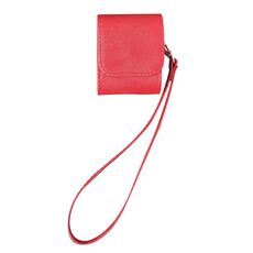 Per AirPods 1/2 Custodia antiurto in PU con texture in pelle di mucca (rosso)