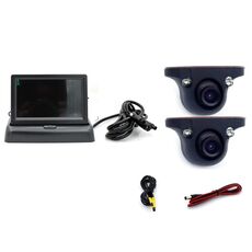 Display per auto con video sorveglianza portatile Carplay da 5 pollici, specifiche: schermo pieghevole + telecamera bidirezionale