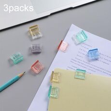 3 confezioni di fermacarte anti-rotolamento, fermacarte push-pull A4, fermacarte per fogli mobili (colori misti)