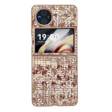 For vivo X Flip Illusory Color Weaving Texture Phone Case(Brown)