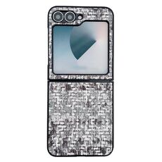For Samsung Galaxy Z Flip6 Illusory Color Weaving Texture Phone Case(Black)