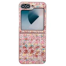 For Samsung Galaxy Z Flip6 Illusory Color Weaving Texture Phone Case(Pink)