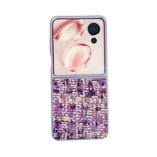 For Honor Magic V Flip Illusory Color Weaving Texture Phone Case(Purple)