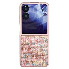 Per Xiaomi Mix Flip Custodia per telefono con trama intrecciata a colori illusori (rosa)