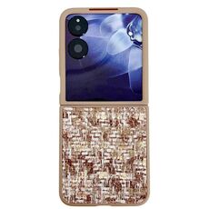 For Xiaomi Mix Flip Illusory Color Weaving Texture Phone Case(Brown)