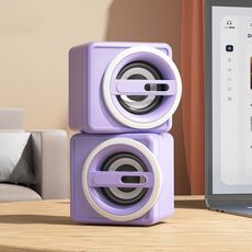 K1 Mini Desktop Computer Altoparlanti cablati Altoparlante subwoofer USB, Colore: Standard Edition Viola