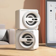 K1 Mini Desktop Computer Altoparlanti cablati USB Subwoofer Speaker, Colore: Light Edition Bianco