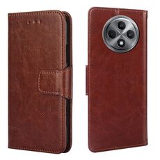 For OPPO Reno12 F 5G Crystal Texture Leather Phone Case(Brown)