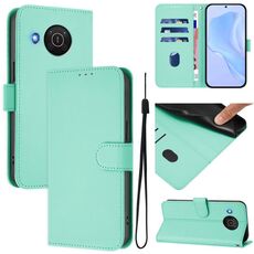 For Nokia X20 / X10 Skin Feel Solid Color Leather Phone Case with Lanyard(Mint Green)