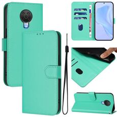For Nokia 6.3 / G20 / G10 Skin Feel Solid Color Leather Phone Case with Lanyard(Green)