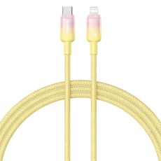 Cavo di ricarica rapida Baseus Discolor Series 20W USB-C/Type-C a 8 pin, lunghezza cavo: 1 m (giallo)