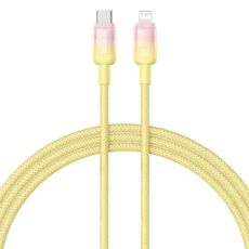 Cavo di ricarica rapida Baseus Discolor Series 20W USB-C/Type-C a 8 pin, lunghezza cavo: 2 m (giallo)