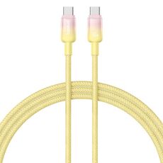 Cavo di ricarica rapida Baseus Discolor Series 100W USB-C/Type-C a USB-C/Type-C, lunghezza cavo: 1 m (giallo)