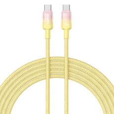 Cavo di ricarica rapida Baseus Discolor Series 100W USB-C/Type-C a USB-C/Type-C, lunghezza cavo: 2 m (giallo)