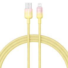 Cavo di ricarica rapida Baseus Discolor Series 2.4A USB a 8 pin, lunghezza cavo: 1 m (giallo)