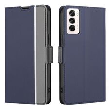 Per OPPO Reno12 5G Global Twill Texture Custodia in pelle con pulsanti laterali (blu)