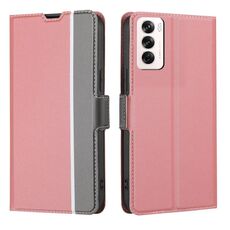 Per OPPO Reno12 5G Global Twill Texture Custodia in pelle con pulsanti laterali (rosa)