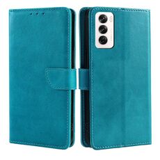 Per OPPO Reno12 5G Global Calf Texture Buckle Flip Custodia in pelle per telefono (azzurro chiaro)