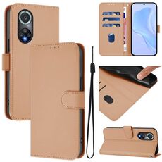 Per Honor 50 Pro / Huawei nova 9 Pro Custodia in pelle tinta unita con cordino (nudo)