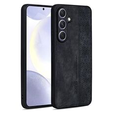Per Samsung Galaxy S25+ 5G AZNS Custodia per telefono con effetto pelle in rilievo 3D (nero)