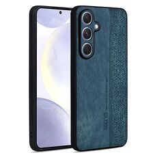 Per Samsung Galaxy S25+ 5G AZNS Custodia per telefono con effetto pelle in rilievo 3D (verde scuro)