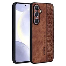 Per Samsung Galaxy S25 5G AZNS Custodia per telefono con effetto pelle in rilievo 3D (marrone)