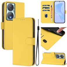 Per Honor 90 Smart / X7b 5G / 4G Custodia in pelle tinta unita con cordino (giallo limone)