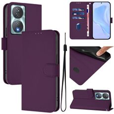Per Honor 90 Smart / X7b 5G / 4G Custodia in pelle tinta unita con cordino (viola)