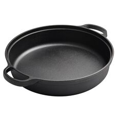 25cm Cast Iron Cooking Pot Wok Nonstick Frying Pan Restaurant Kitchen Skillet Camping Cooker