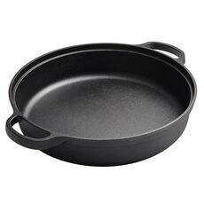 29cm Cast Iron Cooking Pot Wok Nonstick Frying Pan Restaurant Kitchen Skillet Camping Cooker