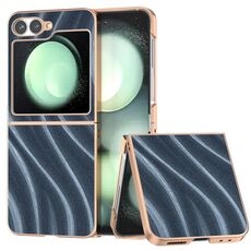 Per Samsung Galaxy Z Flip6 Custodia protettiva per telefono con motivo galattico con placcatura nano (blu)