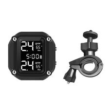 Monitor della pressione dei pneumatici M4 per motociclette con supporto (nero)