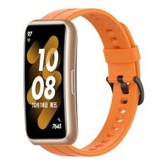 Per cinturino in silicone tinta unita Huawei Band 7 (arancione)