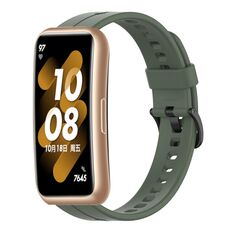 Per Huawei Band 7 cinturino in silicone tinta unita (verde)