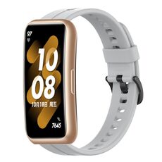 Per cinturino in silicone tinta unita Huawei Band 7 (grigio)