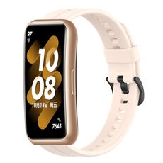 Per Huawei Band 7 cinturino in silicone tinta unita (rosa)