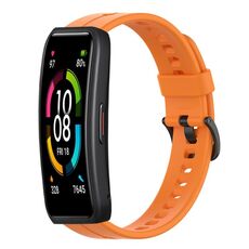 Per Huawei Band 6 cinturino in silicone tinta unita (arancione)