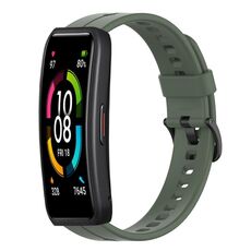 Per Huawei Band 6 cinturino in silicone tinta unita (verde)