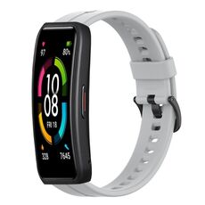 Per cinturino in silicone tinta unita Huawei Band 6 (grigio)