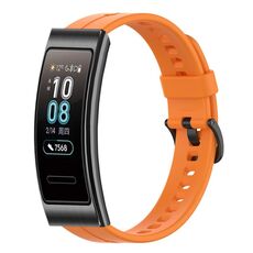 Per cinturino in silicone tinta unita Huawei Band 3 (arancione)