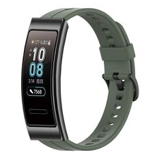 Per cinturino in silicone tinta unita Huawei Band 3 (verde)