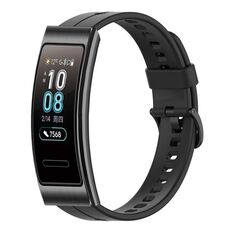 Per cinturino in silicone tinta unita Huawei Band 3 (nero)