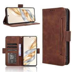 Per Honor X60 5G / X9C Smart Skin Feel Calf Texture Card Slots Custodia per telefono in pelle (marrone)