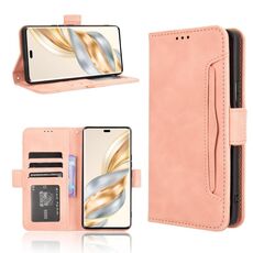 Per Honor X60 Pro 5G / X9C 5G Custodia in pelle con texture in vitello e slot per schede (rosa)