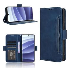 Per Redmi Note 14 Pro+ 5G Custodia in pelle con texture in vitello e slot per schede (blu)