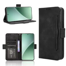 Per Xiaomi 15 Custodia in pelle con slot per schede e texture in vitello (nero)